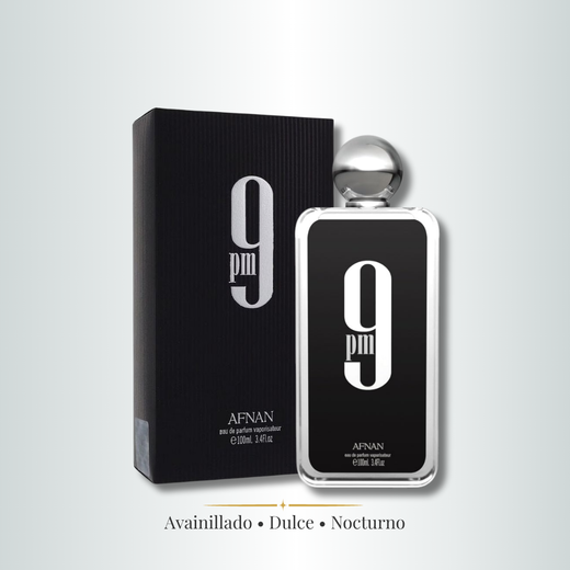 Perfume Hombre 9 PM Aroma Dulce Nocturno Intenso y Seductor