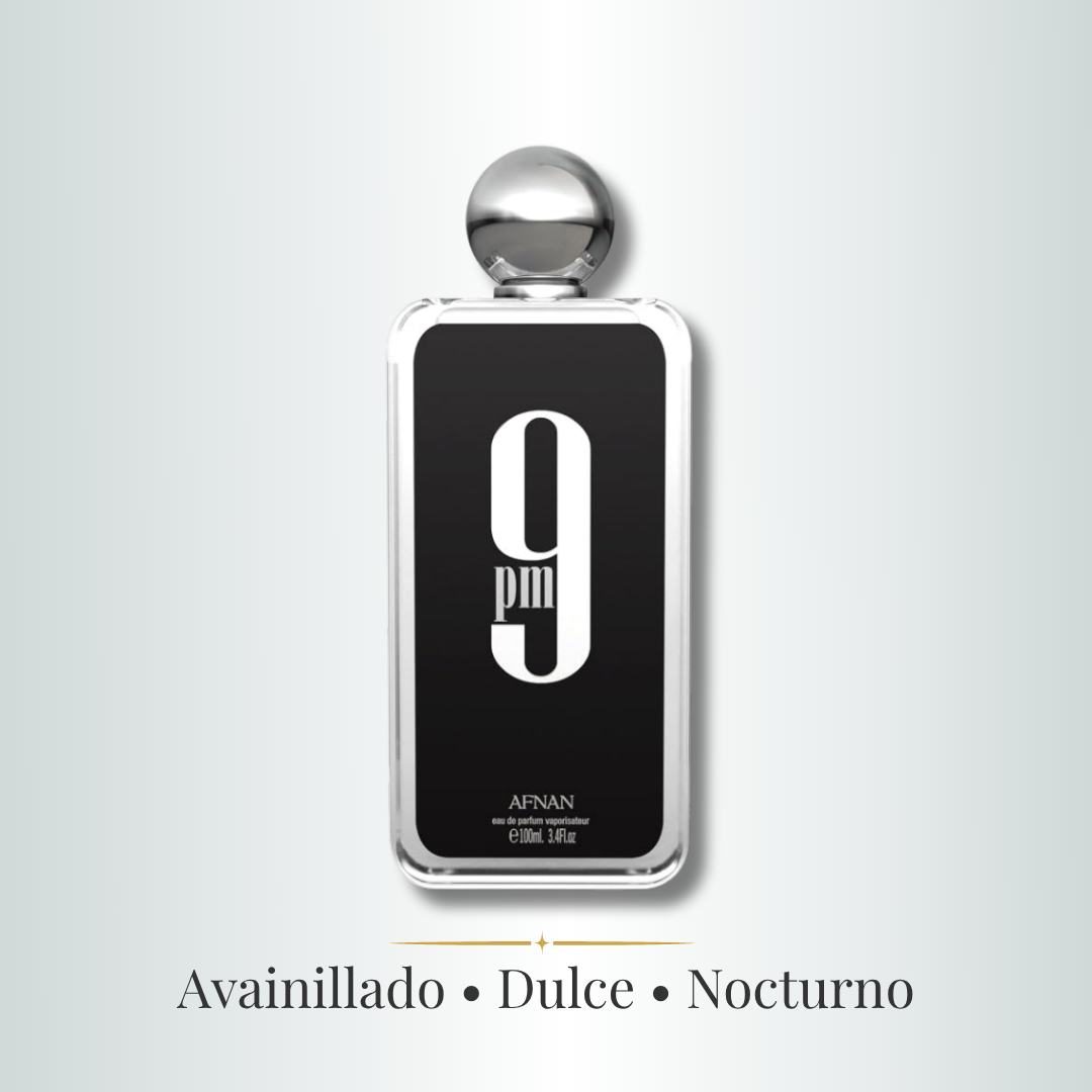 Perfume Hombre 9 PM Aroma Dulce Nocturno Intenso y Seductor