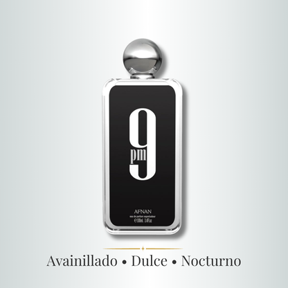 Perfume Hombre 9 PM Aroma Dulce Nocturno Intenso y Seductor